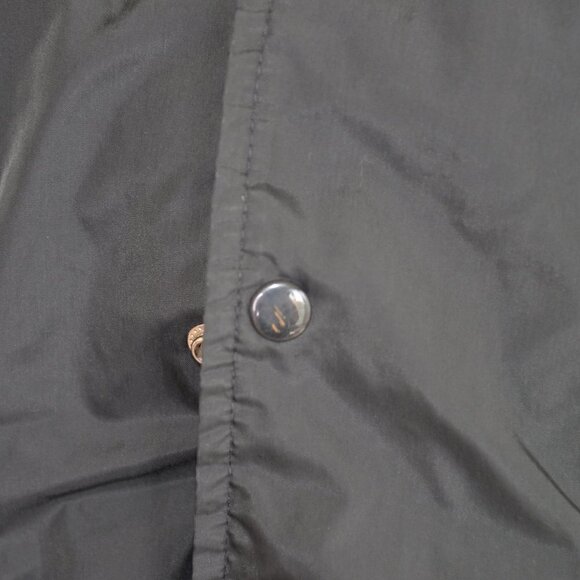 Vintage 90s Nylon Black Varsity Bomber Jacket Sz L - Picture 7 of 7